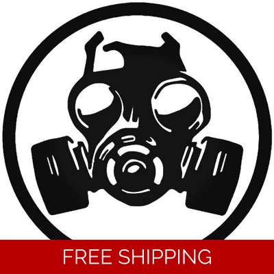 Biohazard Toxic Gas Mask Die Cut Vinyl Decal sticker Biohazard Toxic Gas Mask Die Cut Vinyl Decal sticker